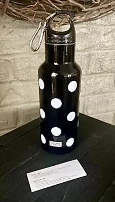 VICTORIA'S SECRET  PINK  - Black And White Polka Dot Water Bottle NEW • $4.99