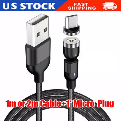 180°+360° Rotate Magnetic Charger Cable Phone Fast Charging Type C Micro USB IOS • $5.69