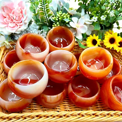 Quartz BowlCarnelian BowlCrystal CupRed Agate CupHome DecorationMineral • $13.90