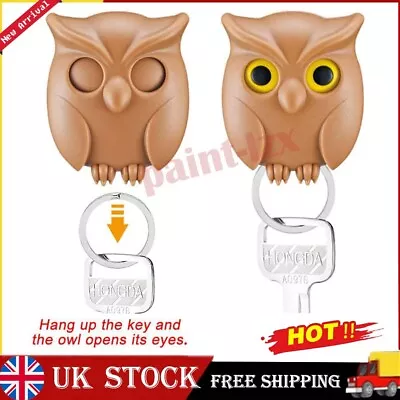 Night Owl Magnetic Key Holder Keyring Holder Keychain Holder Hanger Key Rack UK • £5.64