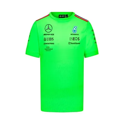 Mercedes AMG Petronas F1 Team T-Shirt Voltic Green 2023 Free UK Shipping • £40.50