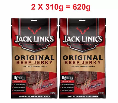 2x310g Jack Link's Original Beef Jerky  Made In New Zealand JUMBO Pack  • $41.58