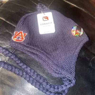 Auburn Tigers Jr Blue Ncaa Beanie Logo Simple Knit Acrylic Cap Hat Nwt! • $11.99