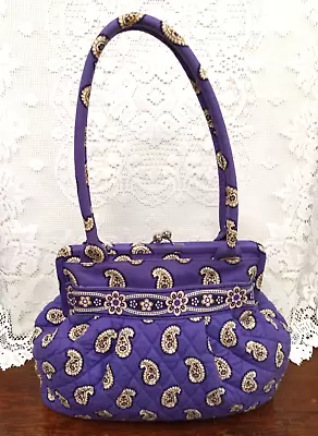 Vera Bradley SIMPLY VIOLET Alice PURSE Shoulder Bag PURPLE PAISLEY • $18.99