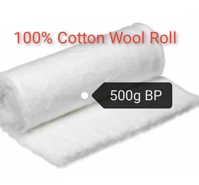 Cotton Wool Roll 500g X 1 Sealed Roll Crafts Facial Body Sale • £10.44