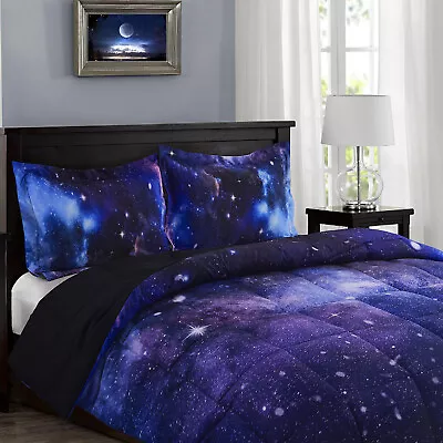 $39.99 • Buy HIG 3D Galaxy Print Kids Comforter Set - Twin Queen Size For Girls And Boys