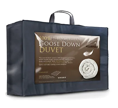 Ultimate 100% Hungarian Goose Down Double Bed Duvet Quilt 300TC Cotton Casing • £109.95