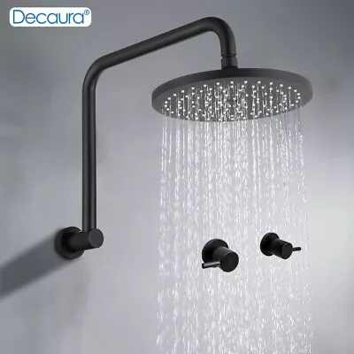 Decaura Rain Shower Head Set Gooseneck Arm Wall Mount Tapware Shower Mixer Taps • $144.99