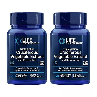 Life Extension Triple Action Cruciferous Vegetable Extract & Resveratrol 60Caps  • $44.95