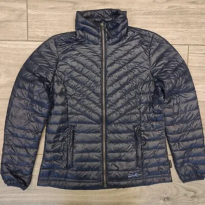 Jack Wolfskin Womens VISTA Blue Puffer Quilted Size UK 12 Jacket Coat Stormlock • £35.99