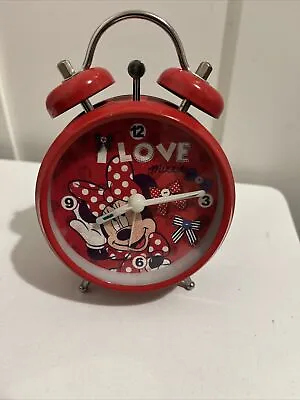 Disney I Love Minnie Mouse Red Alarm Clock 100% Official • £7.50
