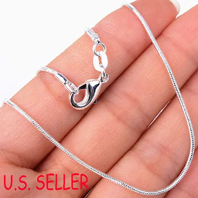 Men& Women's Solid 925 Sterling Silver Tarnish-Free Italian Snake Chain Necklace • $14.99