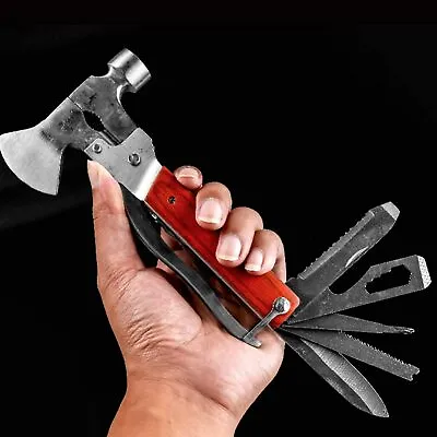 Multi Tools Purpose Camping Emergency Survival Axe Hatchet Hammer Gear Kit Set • $14.49