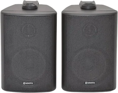 Adastra 2X Black Wall Mountable Surround Sound Home Audio Hi-Fi Speakers 60W • £53.21