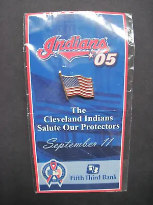 Cleveland Indians Lapel Pin MLB Major League Baseball American Flag September 11 • $11.99