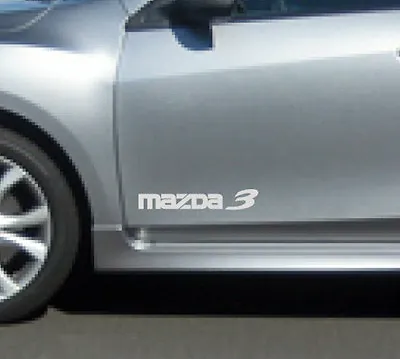 MAZDA 3 Mazdaspeed Hatchback Decal Sticker Emblem Logo WHITE (PAIR) • $19.99