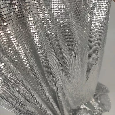 £5.98 • Buy Sequin Fabric Sparkly Glitter Bling Material Clothing Dress Craft Sewing Fabric