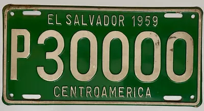 1959 EL SALVADOR License Plate #P-30000 • $249.97