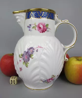 Coalport Jug  Caughley Mask Head . Bone China. Water/Milk. Vintage. 6.5  / 80cl • £15.99