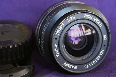 Vivitar 28mm F2.8 Macro Focusing Zoom PK Pentax K Mount Lens W/ Caps • $49.49