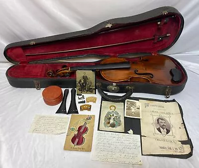 Antique 17th 18th Century Violin W/ Provence W/ Pictures Case Bows • $3999