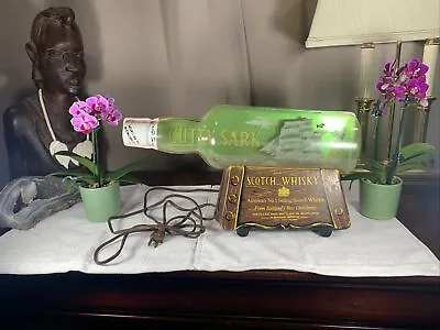 Vintage Cutty Sark Scotch Whiskey Light Lamp SHIP Bottle Sign RARE Works 1970’s • $299.99