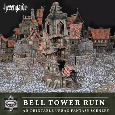 Bell Tower Ruin Terrain Dungeons And Dragons Warhammer AOS KOW Mordheim Malifaux • $22