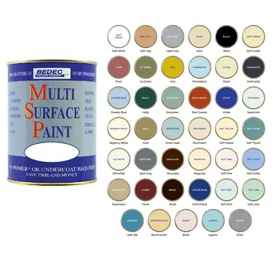 Bedec Multi Surface Paint Satin | Matt | Gloss All Colours 250ml | 750ml | 2.5L • £23.59