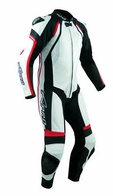 $253.70 • Buy Motorcycle Biker Full Body One Pc Perforated Leather Race Suit 1 PC Red