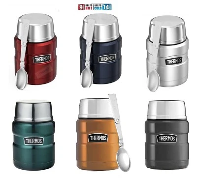 Thermos Stainless Steel Vacuum Insulated Food Jar Container 473ml With Spoon  • $31.66