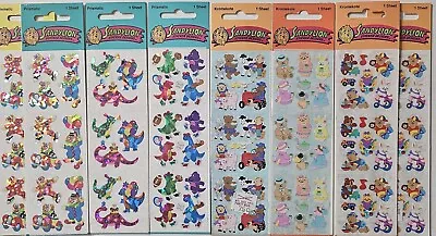 Vintage Sandylion Sticker Lot Clowns Dinosaurs Bunnies Birthday Tea Party • $16