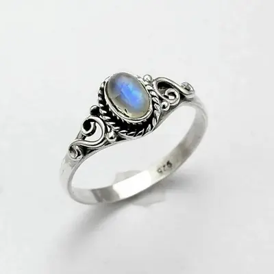 Moonstone Gemstone 925 Sterling Silver Ring Mother's Day Gift Jewelry RM-01 • $14.68