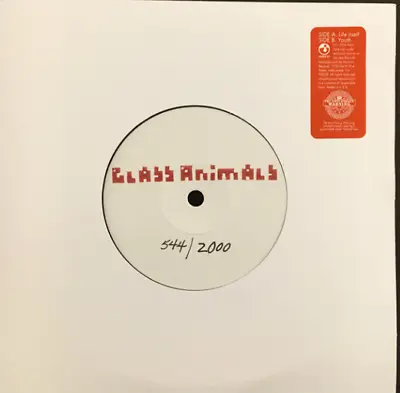 Glass Animals Life Itself / Youth Numbered White Label Promo With Hype Sticker • $20