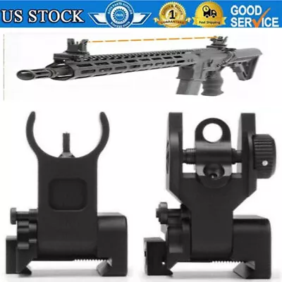 Tactical Minimus Metal Folding Front&Rear BUIS Sight Set Sights For Gun Rifle US • $19.99