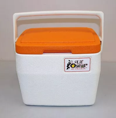 Very Nice!! Vtg Orange/ White COLEMAN  Lil Oscar  #5272 LUNCH BOX COOLER • $29.99