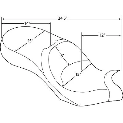 Drag Specialties Low Profile Seat - Mild Stitched - Cross Country 0810-1540 • $707.95