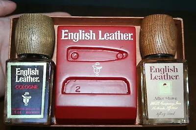 ENGLISH LEATHER Cologne & After Shave Set 2 Fl. Oz. EACH FULL ORIG. BOX MEM • $25