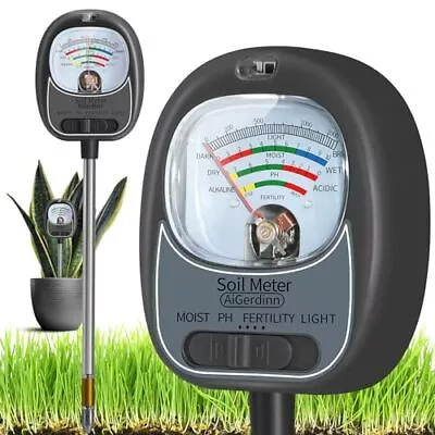 4-in-1 Soil Test Kit Soil Moisture Meter/Light/Fertility/Soil PH Meter For G... • $23.21