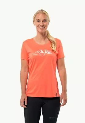 Jack Wolfskin Wmns Graphic T-Shirt Digital Orange • £26.42