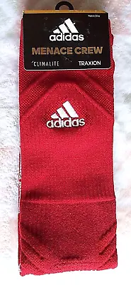 Adidas SOCCER  TRAXION  CLIMALITE  MENACE CREW  SOCKS Men's -EXTRA LARGE 12-16 • $4.95