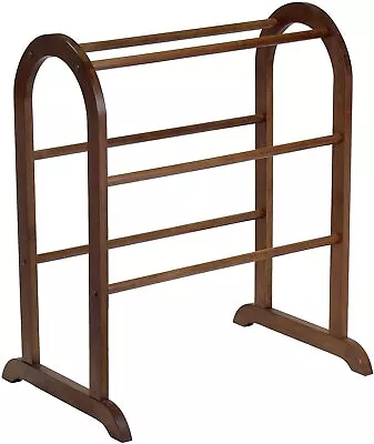 Wooden Quilt Rack Blanket Hanger Holder Stand Room Dorm Cabin • $62.99