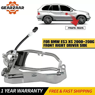 Door Handle Outer Carrier With Cable Front Driver RH For BMW E53 X5 2000-2006 AU • $27.19