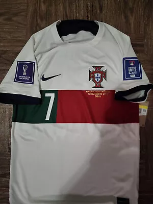 Nike Portugal Wc2022 Ronaldo Vs Morocco S Away Dn0691-133 Original Jersey Shirt • $130