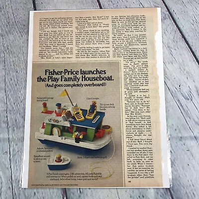 Vintage 1972 Fisher Price Houseboat Genuine Magazine Advertisement Print Ad • $10.49