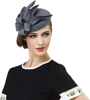 £29.99 • Buy Elegant Wedding Wool Felt Fascinator Cocktail Pillbox Hat Ladies Winter Fedoras