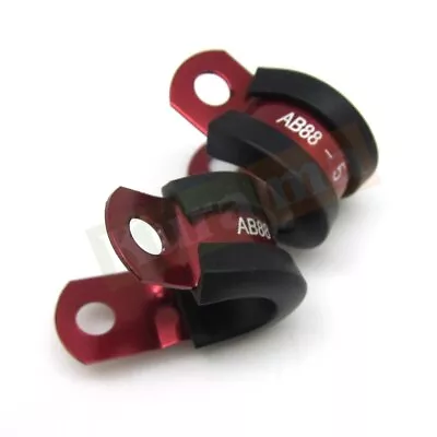 2x Rubber Insulated Cushioned Alloy P-Clamp ID 38.1mm 1.5  For Fuel / Hose Line • $7.90