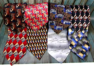 J Garcia Mens Dress Suit Silk Neckties Ties Lot 8 Mixmaster Clockworks Wetlands • $23.60