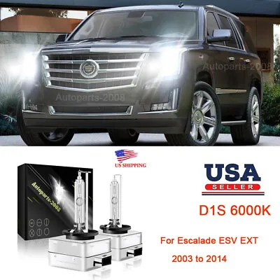 D1S 6000K Fit Cadillac Escalade ESV EXT 2003 To 2014 HID Xenon Headlight Bulbs • $20.89