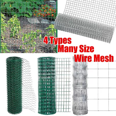 Garden Metal Pet Dog Barrier Fencing Galvanised PVC Coated Wire Mesh Fence Cage • £20.31