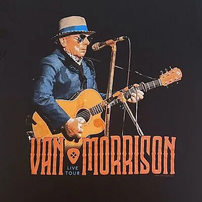 Van Morrison Live Tour 2022 Black Shirt Short Sleeve Men Unisex S-5XL NE2595 • $22.79